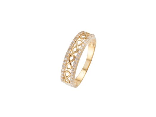 anillo oro 18k con circonita 