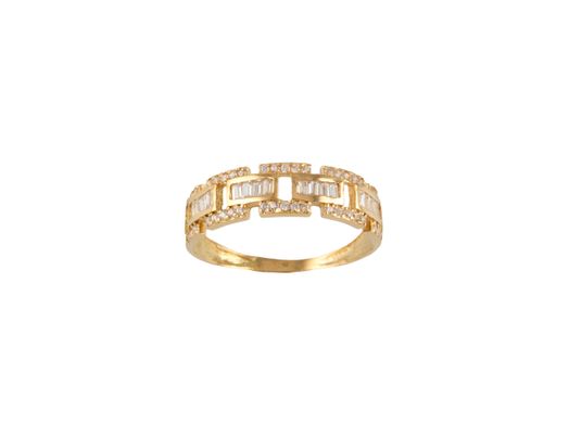 anillo oro 18k con circonita 