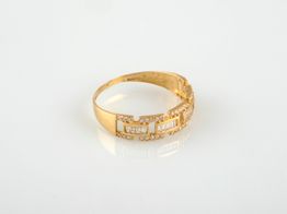 anillo oro 18k con circonita 