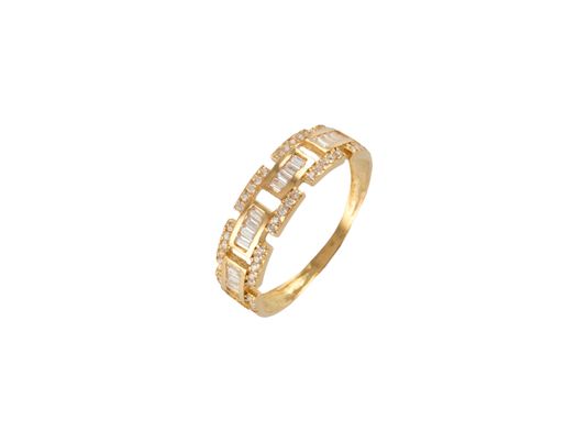 anillo oro 18k con circonita 