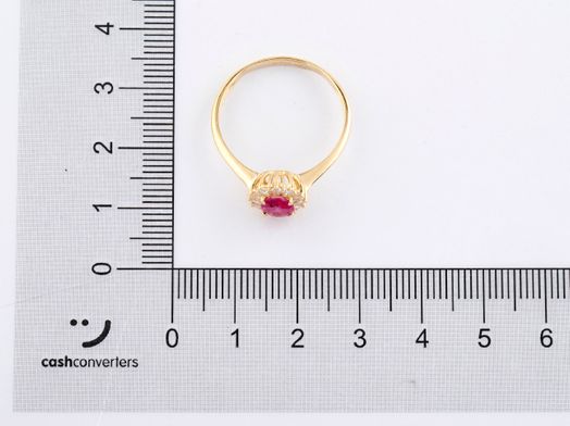 anillo oro 18k con circonita 