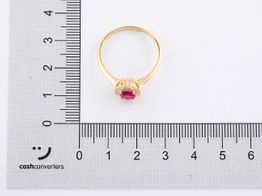 anillo oro 18k con circonita 