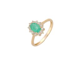 anillo oro 18k con circonita