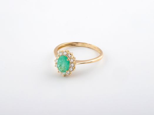 anillo oro 18k con circonita