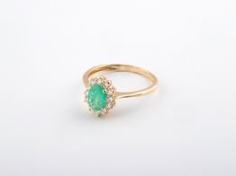 anillo oro 18k con circonita