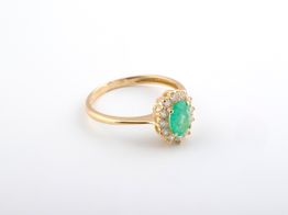 anillo oro 18k con circonita