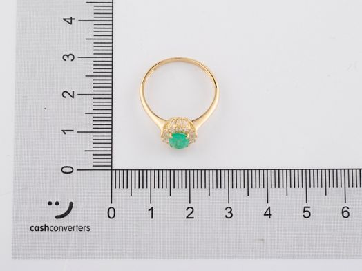 anillo oro 18k con circonita