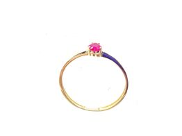 anillo oro 18k con circonita 