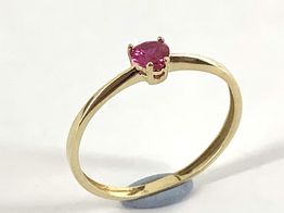 anillo oro 18k con circonita 
