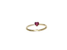 anillo oro 18k con circonita 