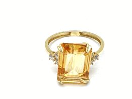 anillo oro 18k con circonita 