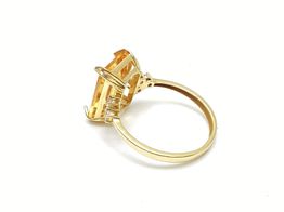 anillo oro 18k con circonita 
