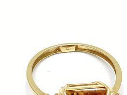 anillo oro 18k con circonita 