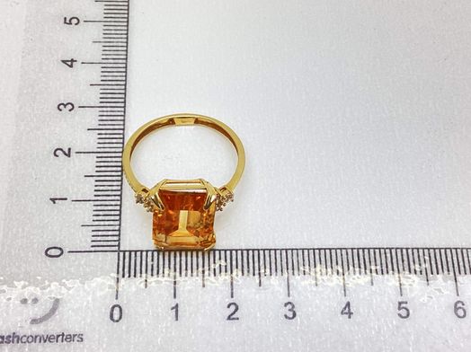 anillo oro 18k con circonita 
