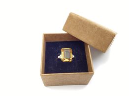 anillo oro 18k con circonita 
