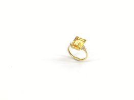 anillo oro 18k con circonita 