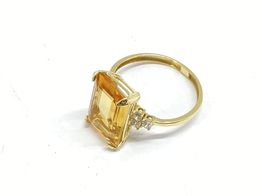 anillo oro 18k con circonita 