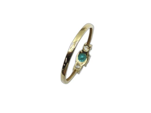 anillo oro 18k con circonita 