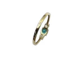 anillo oro 18k con circonita 