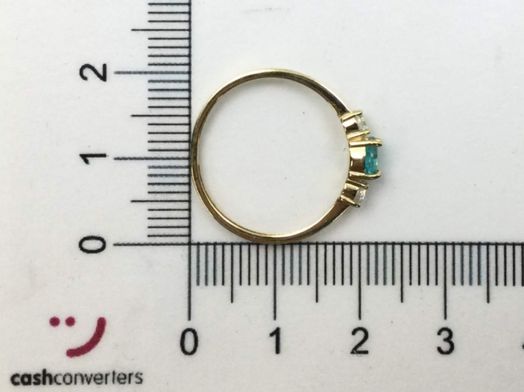 anillo oro 18k con circonita 