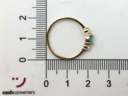anillo oro 18k con circonita 