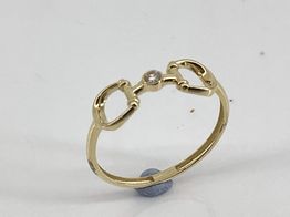 anillo oro 18k con circonita 