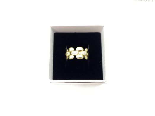 anillo oro 18k con circonita 