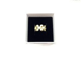 anillo oro 18k con circonita 