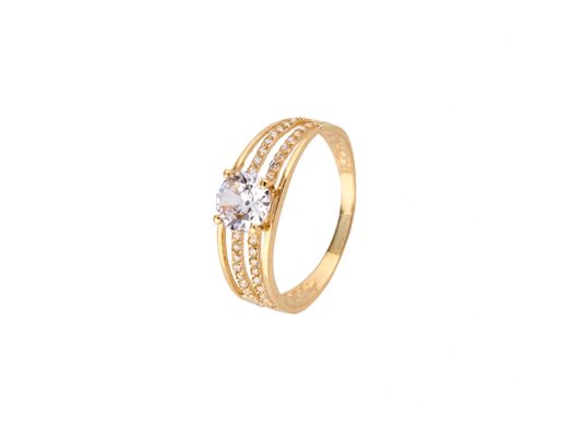 anillo oro 18k con circonita 