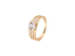 anillo oro 18k con circonita 