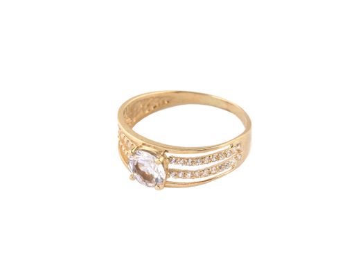 anillo oro 18k con circonita 