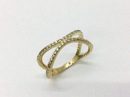 anillo oro 18k con circonita 