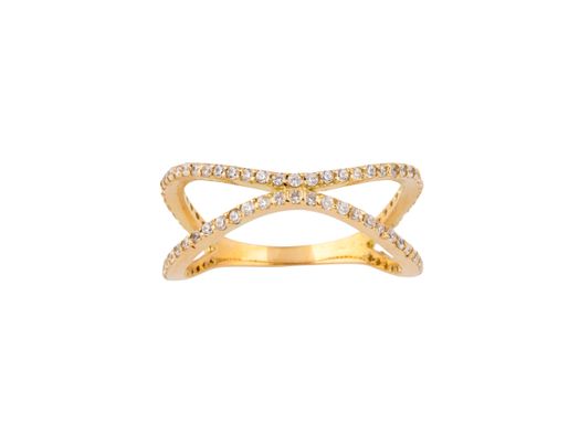 anillo oro 18k con circonita 
