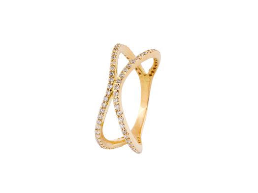 anillo oro 18k con circonita 