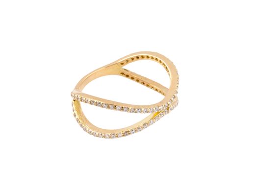 anillo oro 18k con circonita 