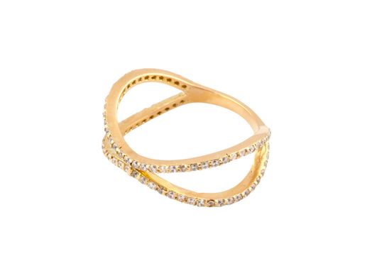 anillo oro 18k con circonita 