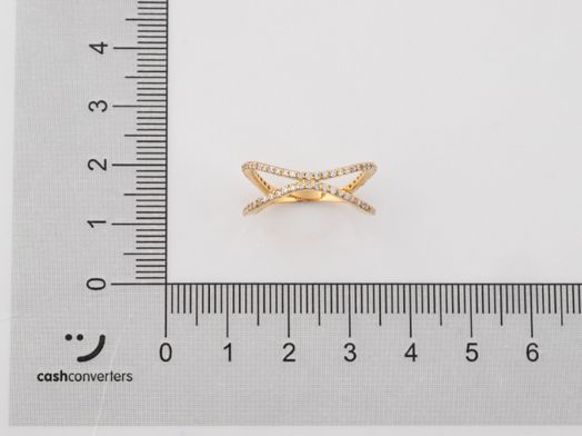 anillo oro 18k con circonita 