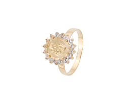 anillo oro 18k con circonita 