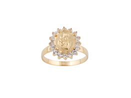 anillo oro 18k con circonita 
