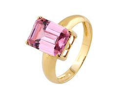 anillo oro 18k con circonita 