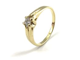 anillo oro 18k con circonita 