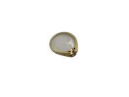 anel ouro 18k com pedra con circonita 