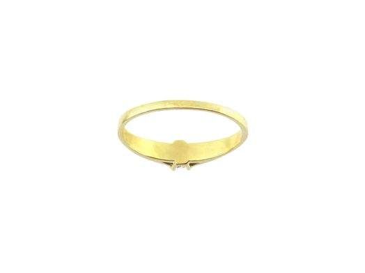 anillo oro 18k con circonita 
