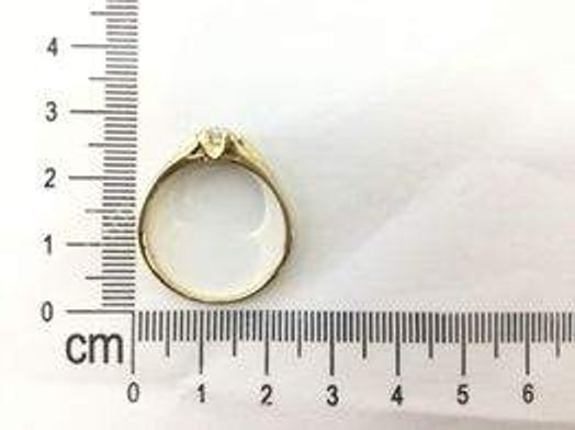 anillo oro 18k con circonita 
