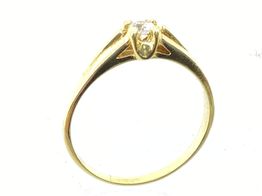 anillo oro 18k con circonita 