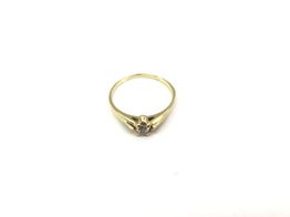 anillo oro 18k con circonita 