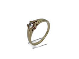 anillo oro 18k con circonita 
