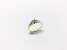 anillo oro 18k con circonita 