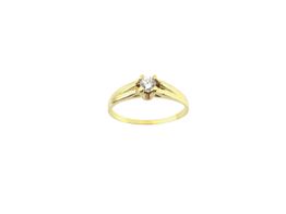 anillo oro 18k con circonita 