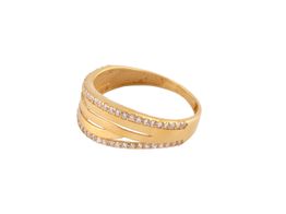 anillo oro 18k con circonita 